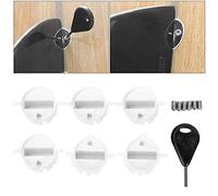 RiToEasysports Tappo di Pinna in Scatola G5 in Plastica, Tazza Rotonda da 6 Pezzi di Surf con Tavola Rotonda con Tasto a Vite, Accessori per la Tavola da Surf per la Scanalatura del Timone di Coda