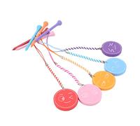 RiToEasysports Tee da Golf in Legno da 5 Pezzi da 3,25 Pollici, Resistenti agli Urti, Durevoli, Riutilizzabili con Corda Anti-Perdita e Schiuma Eva Magnetica, per Allenamenti e Giochi di Golf