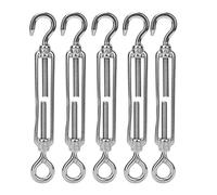 RiToEasysports Tenditore Gancio e Occhiello Acciaio Inox 304 per Fune (Msh) | Tenditore Heavy Duty a Gancio e Occhiello, Grado Marino Anticorrosione, per Tensione di Fune Interna Ed Esterna, Effetto