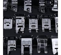 RiToEasysports Termina 42 PC. Il Presser della Macchina da Cucire Multifunzionale in Piedi con Frange per Scopi 3D, Ideale per L'imbottitura e la Nave, è Fornito in una Scatola di Plastica Nera