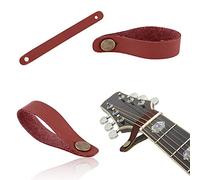 RiToEasysports Tracolla per Chitarra con Bottone per Paletta, per Chitarre Portatili, Accessorio Leggero e Durevole per gli Amanti, in Pelle Artificiale, Rossa, Verde, Marrone (BROWN)