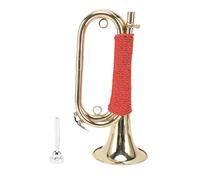 RiToEasysports Tromba di Corno di Tromba, Comodo Spazio di Archiviazione, Suono Chiaro, Trombe di Cavalleria di Materiale di Ottone, Fascino Visivo, Applicazione Versatile Gold con Borsa per il