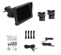 RiToEasysports Videocamera per Auto per Bambini, Monitor per Auto per Bambini IPS da 7 Pollici con Fotocamera, Doppia Visione Notturna IR 1080P, Visione Ampia di 150 Gradi, Rotazione a 360°, per