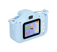RiToEasysports Videocamera per Bambini, Custodia in Silicone con (BLUE) | Schermo HD da 2.0 Pollici, 2000W con Messa a Fuoco Automatica, Adesivi e Cornici Fotografiche, Giochi Integrati, Batteria