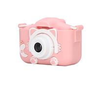 RiToEasysports Videocamera per Bambini, Custodia in Silicone con (PINK) | Schermo HD da 2.0 Pollici, 2000W con Messa a Fuoco Automatica, Adesivi e Cornici Fotografiche, Giochi Integrati, Batteria