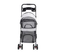 RiToEasysports Vista e Comfort Spaziosi, Ruote Stabili e Manovrabili, Comoda Alimentazione e Conservazione, con Finestra Larga 180 ° e Parasole a 3 Vie per Viaggi, Camminate, Tempo Felice (GRAY)