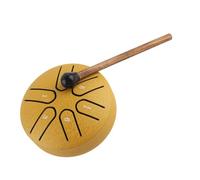 RiToEasysports Worry Tongue Drum Strumento a Percussione con Bacchetta, Mini Tamburo Handpan a 6 Note per Creare una varietà di Ritmi, per Principianti Ed Esperti Musicisti (GOLD)