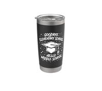 Ritorno a scuola Addio Elementary Hello Middle School Bicchiere termico in acciaio inox doppia parete