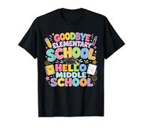 Ritorno a Scuola Addio Elementary Hello Middle School Maglietta