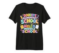 Ritorno a Scuola Addio Elementary Hello Middle School Maglietta Premium