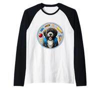 Ritorno a scuola Bouvier des Flandres Cane Ragazza Ragazza Proprietario Bambini Maglia con Maniche Raglan