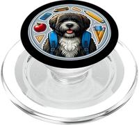 Ritorno a scuola Bouvier des Flandres Cane Ragazza Ragazza Proprietario Bambini PopSockets PopGrip per MagSafe