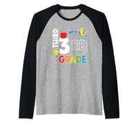 Ritorno a Scuola di Terza elementare Primo Giorno di Terza elementare Maglia con Maniche Raglan