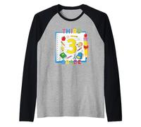 Ritorno a Scuola di Terza elementare Primo Giorno di Terza elementare Maglia con Maniche Raglan