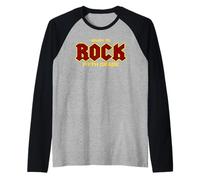 Ritorno a Scuola Divertente Pronto a Rock Il Quinto Grado Maglia con Maniche Raglan