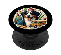 Ritorno a scuola Entlebucher Cane di montagna Ragazzo Ragazze Bambini Proprietario PopSockets PopGrip Adesivo