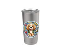 Ritorno A Scuola Inglese Cocker Spaniel Cane Ragazzi Ragazze Proprietario Bicchiere termico in acciaio inox doppia parete