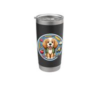 Ritorno A Scuola Inglese Cocker Spaniel Cane Ragazzi Ragazze Proprietario Bicchiere termico in acciaio inox doppia parete