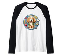 Ritorno A Scuola Inglese Cocker Spaniel Cane Ragazzi Ragazze Proprietario Maglia con Maniche Raglan