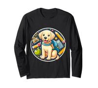 Ritorno a scuola Labrador Retriever Cane Bambini Ragazzi Ragazze Proprietario Maglia a Manica