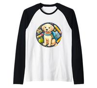 Ritorno a scuola Labrador Retriever Cane Bambini Ragazzi Ragazze Proprietario Maglia con Maniche Raglan