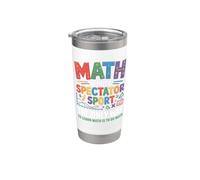 Ritorno a scuola matematica non è uno spettatore Sport Matematica Insegnante Bicchiere termico in acciaio inox doppia parete