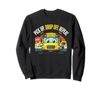 Ritorno a Scuola Pick Up Drop off Ripetere Scuolabus Driver Felpa