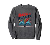 Ritorno a Scuola Realtà: Divertente Materiale per Studenti Grafico Felpa, Unisex per Adulti, Grigio Scuro, XL