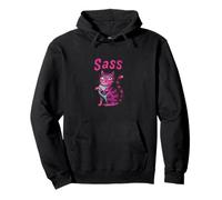 Ritorno a scuola Sassy Cat Attitude Felpa con Cappuccio