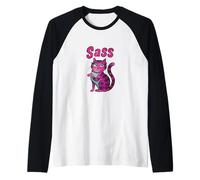 Ritorno a scuola Sassy Cat Attitude Maglia con Maniche Raglan
