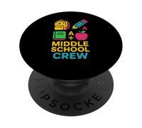 Ritorno a scuola Scuola Media Crew Cute Womens Primo giorno PopSockets PopGrip Adesivo