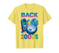 Ritorno agli Anni 2000 Retro Design Vintage Theme Party Maglietta, Uomo, Limone, L