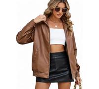 RITOSTA Giacca Pelle Donna Corta Giacca Ecopelle Leggera Giubbotto Similpelle Moto Giubbotti Mezza Stagione Primavera Estate Autunno Giubbino Pelle Casual ed Elegante