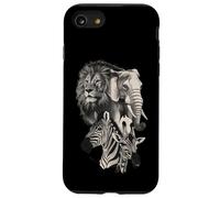 Ritratti di animali africani leone, elefante, zebra, giraffa Custodia per iPhone SE (2020) / 7 / 8
