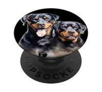 Ritratti di cani Rottweiler PopSockets PopGrip Adesivo