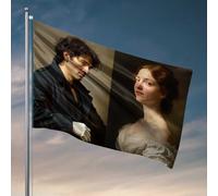 Ritratti di eleganza: una bandiera romantica classica da uomo, accessori per camera da bar (30 x 45 cm)