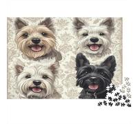 Ritratti di Piccoli Cani Puzzle per Adulti Puzzle 1000 Pezzi Carta Gioco di Puzzle 1000 Pezzi Relax Casa Regalo 38x26cm/1000pcs