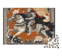 Ritratti medievali|Cavaliere scheletro| Puzzle Divertenti Per Tutta La Famiglia 1000pcs (75x50cm) Adulti