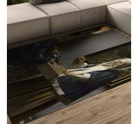 Ritratti scuri e scuri Tappeto 160x230 per soggiorno Tappetino grande lavabile Pittura olandese vintage a olio Camera da letto Morbido antiscivolo Ultra sottile interno sala pranzo