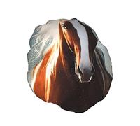 Ritratto 3D di una cuffia da a a cavallo, cuffia da notte cuffia da bagno elastica impermeabile a doppio strato cuffia da bagno riutilizzabile