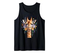 Ritratto Animale Floreale Giraffa Canotta