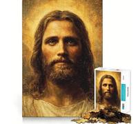 Ritratto antico di Gesù Cristo - Puzzle da 1000 pezzi per adulti - Gioco di concentrazione mentale - Taglio di alta precisione - Attività creativa per rafforzare i legami affettivi (38x26cm)