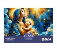 Ritratto artistico madre e figlio Puzzle 1000 Pezzi carta Puzzle per Adulti Relax Puzzle per Famiglia Decorazione Regalo 70x50cm/1000pcs