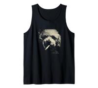 Ritratto Astratto dei Capelli Selvaggi Scienziato Fumatori Canotta