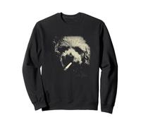 Ritratto Astratto dei Capelli Selvaggi Scienziato Fumatori Felpa