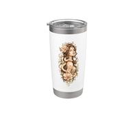Ritratto botanico mistico della dea floreale della musa del serpente Bicchiere termico in acciaio inox doppia parete