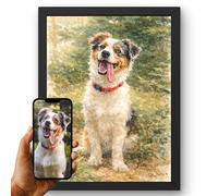 Ritratto cane acquerello vivido schizzi colore - Regalo personalizzato foto