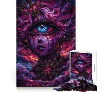 Ritratto cosmico surreale con terzo occhio, puzzle da 1000 pezzi per adolescenti, memoria, luce, relax, design, assemblaggio, decorazione murale 50x75cm