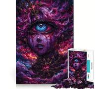 Ritratto cosmico surreale con terzo occhio - Puzzle per adulti da 1000 pezzi - Pensa in modo intelligente - Giocattolo per la casa - Goditi tagli precisi - Decorazione murale 38x52cm