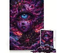 Ritratto cosmico surreale con terzo occhio - Puzzle per ragazzi da 1000 pezzi - Gioco di logica - Passatempo per la casa - Taglio preciso - Regalo per le feste 38x26cm